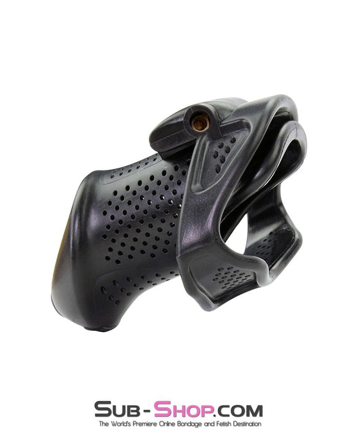 Chastity 1304AR      Mistresses Slave Black High Security Ventilated Locking Male Chastity Device