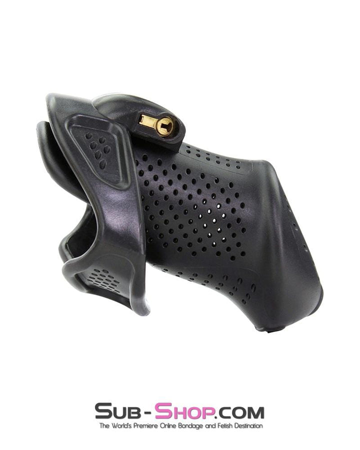 Chastity 1304AR      Mistresses Slave Black High Security Ventilated Locking Male Chastity Device