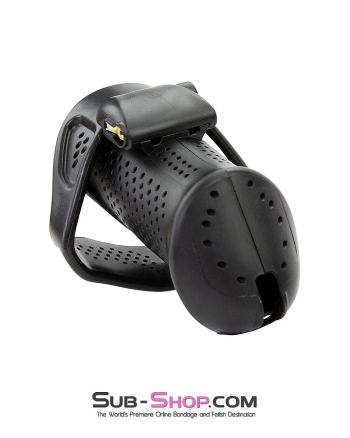 Chastity 1304AR      Mistresses Slave Black High Security Ventilated Locking Male Chastity Device