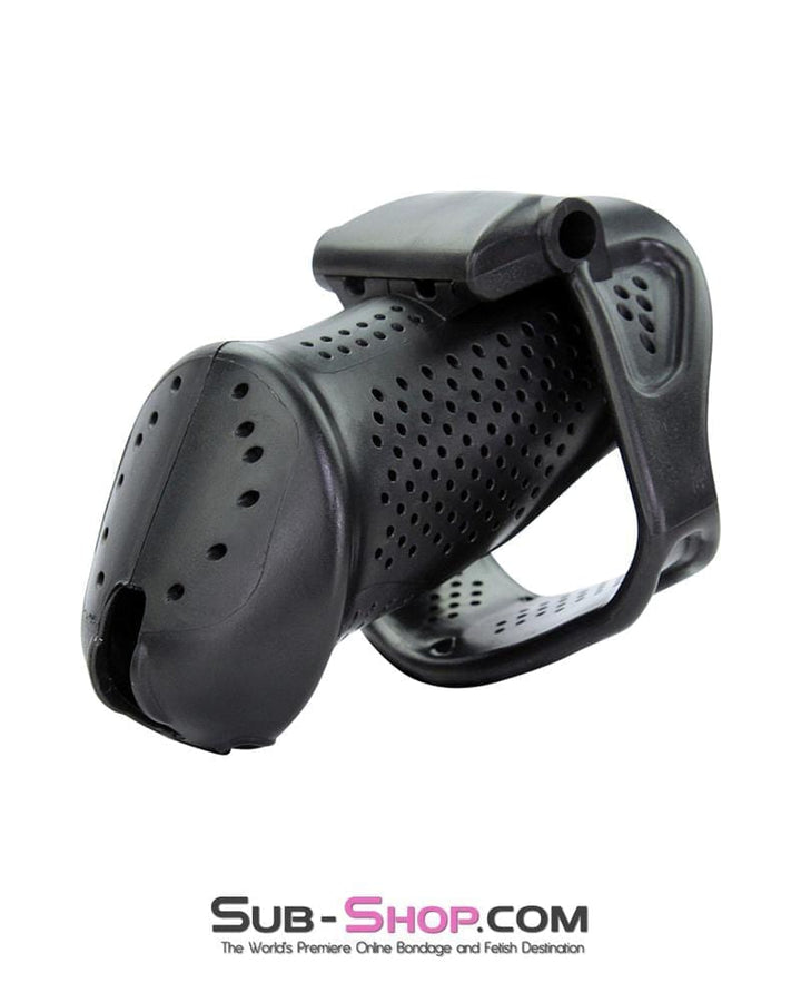 Chastity 1304AR      Mistresses Slave Black High Security Ventilated Locking Male Chastity Device