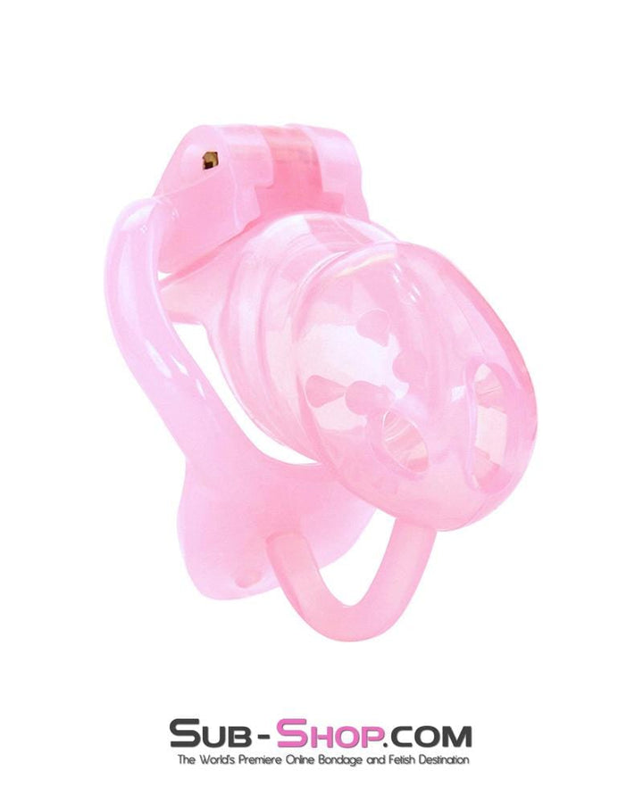 Chastity 1391AR      Spiked Sissy Cock Blocker Silicone Locking Male Chastity with Ball Divider