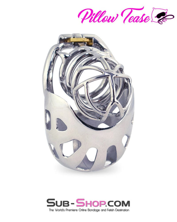 Chastity 1445AR      Full Coverage Steel Locking Chastity Tease and CBT Device, 2" Cock Ring