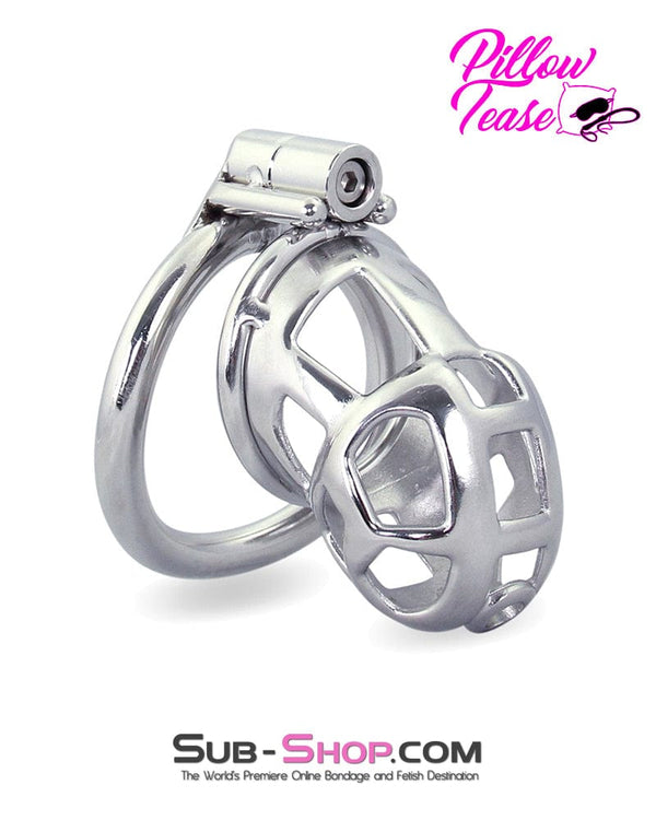 Chastity 1489AR      Tempt and Tease Steel Male Teasing Chastity Cage