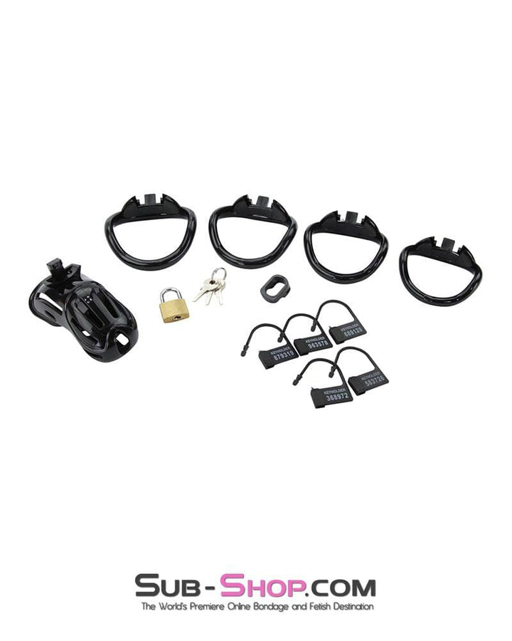 Chastity 1510AR      Jailhouse Cock Black Locking Male Chastity Cage