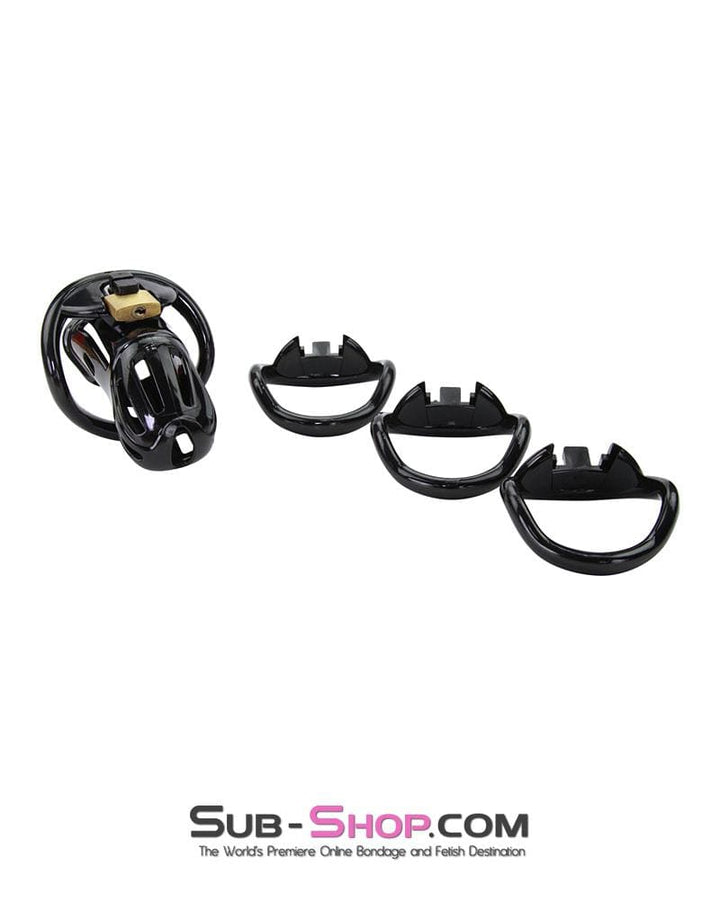 Chastity 1510AR      Jailhouse Cock Black Locking Male Chastity Cage