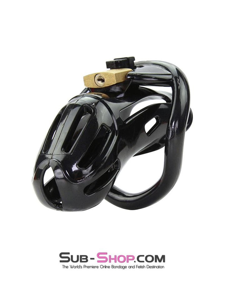 Chastity 1510AR      Jailhouse Cock Black Locking Male Chastity Cage