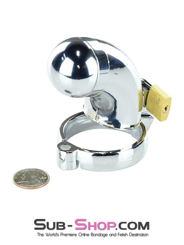 Chastity 2" Cock Ring Size 3783HS      Solid Steel Chastity with Removable Tip