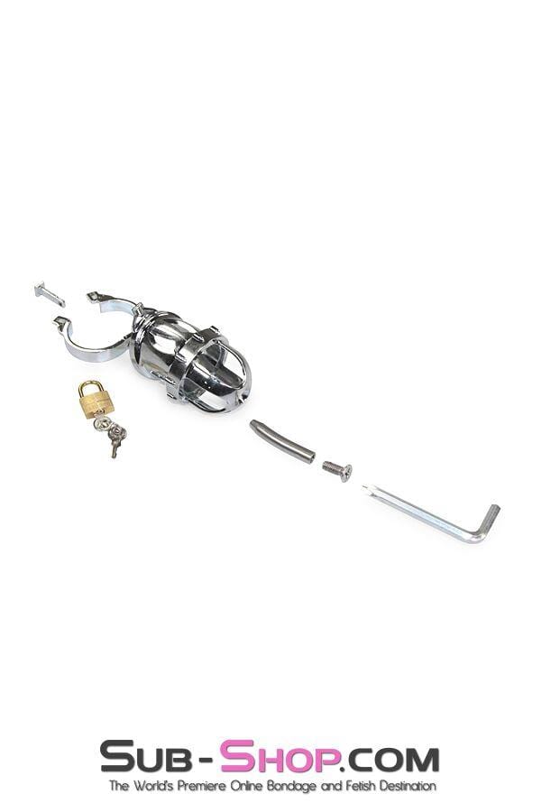 Chastity 2351AR      Fort Knox Locking Heavy Metal Chastity with Removable Urethral Sound