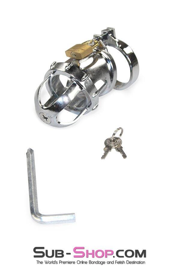 Chastity 2351AR      Fort Knox Locking Heavy Metal Chastity with Removable Urethral Sound