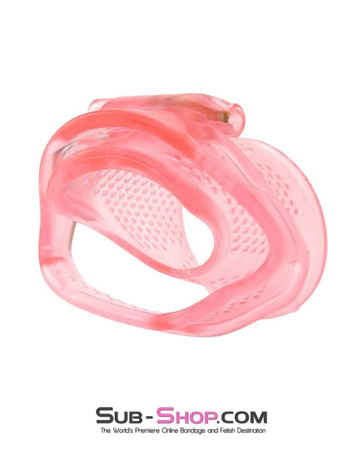 Chastity 2463AR      Mistresses Sissy Slave Pink High Security Pin Tumbler Ventilated Male Chastity Device with Numbered Plastic Locks