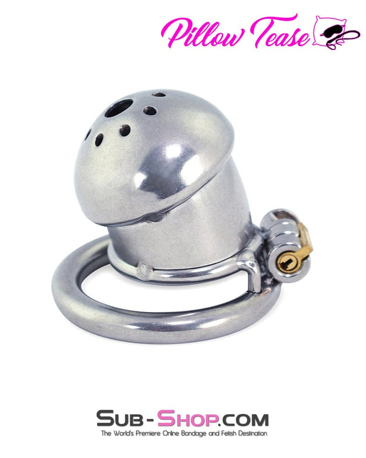 Chastity 3412AR      Tiny Cock Cap Locking Steel Chastity Cock Cage