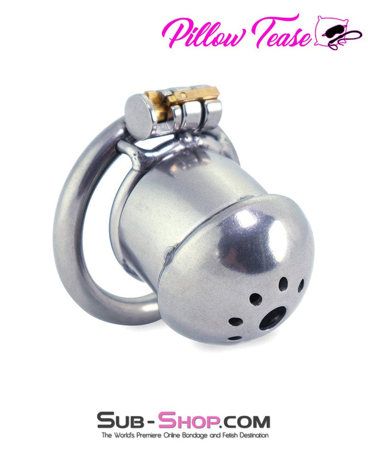 Chastity 3412AR      Tiny Cock Cap Locking Steel Chastity Cock Cage