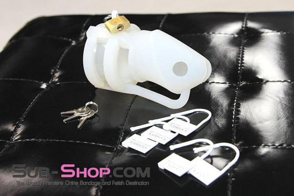 Chastity 3790HS      Silicone Cock Cave Extended Wear Chastity Cage Set
