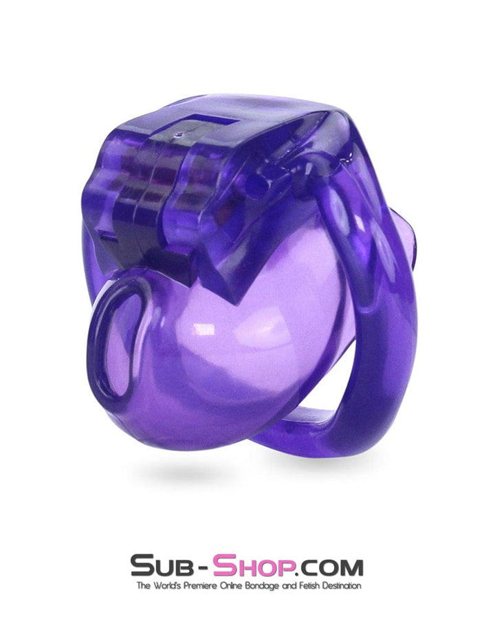 Chastity 5337M      Tiny Nub Mini Purple Locking Chastity Cock Cage