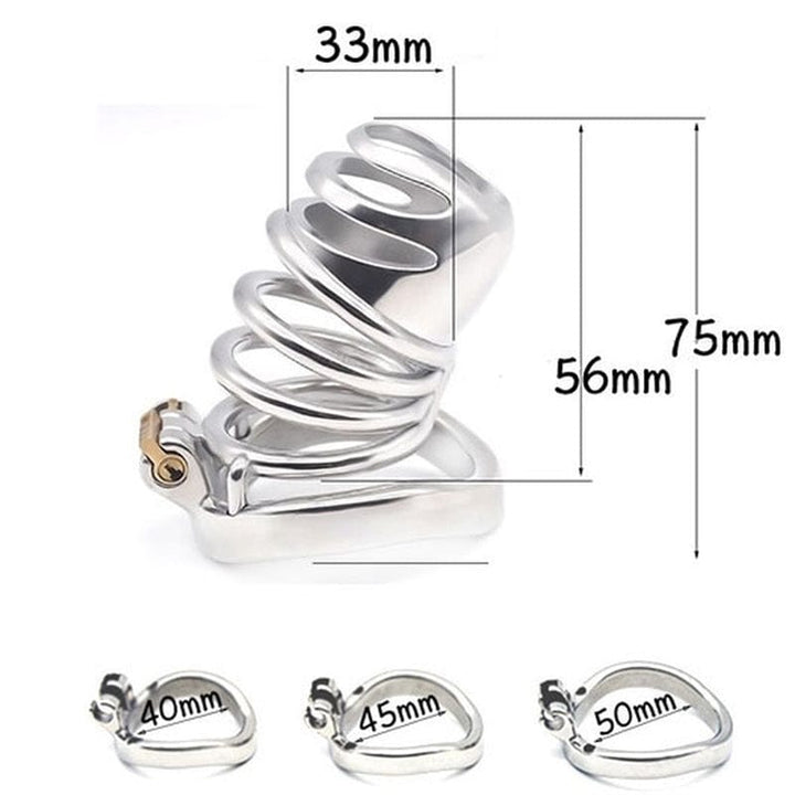 Chastity 6808M      Ironclad Locking Steel Chastity Cock Cage