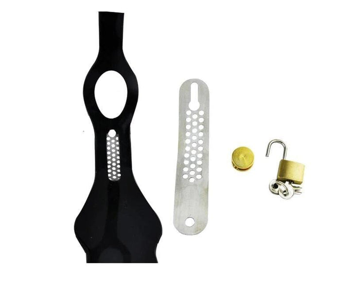 Chastity 6942AR      Owned and Chastised Steel Locking Female Full Chastity Belt