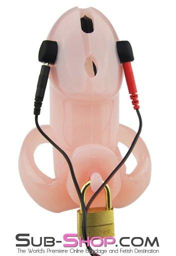 Chastity 7042AR      Sissyfied & Electrified Locking Pink Cock Chastity