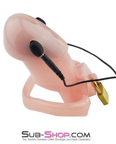 Chastity 7042AR      Sissyfied & Electrified Locking Pink Cock Chastity
