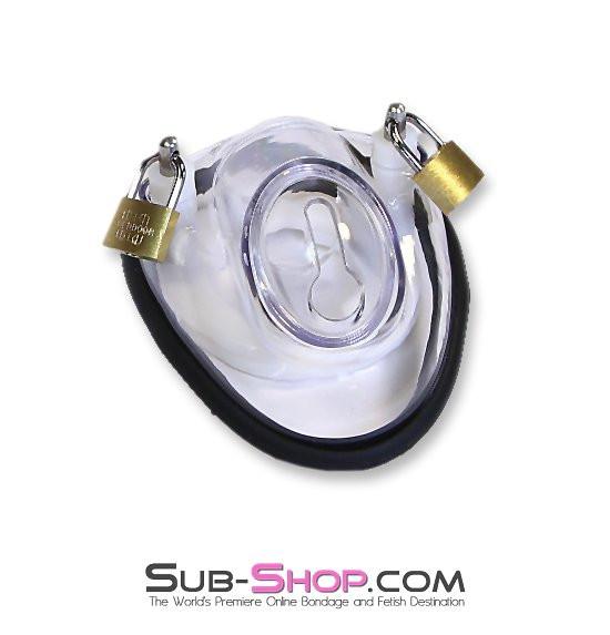 Chastity 7320AR      Balls & All Clear View Locking Cock & Ball Chastity Cup Set
