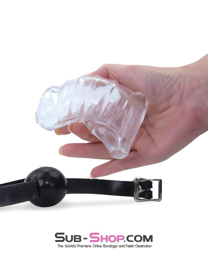 Chastity 7379M      The Guardian Clear Silicone Cock and Balls Chastity Cage