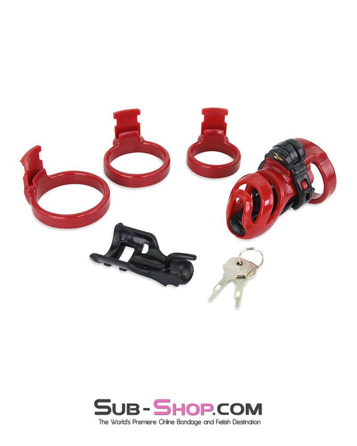 Chastity 9059AE      Long Knight High Security Hinged Locking Male Chastity Device
