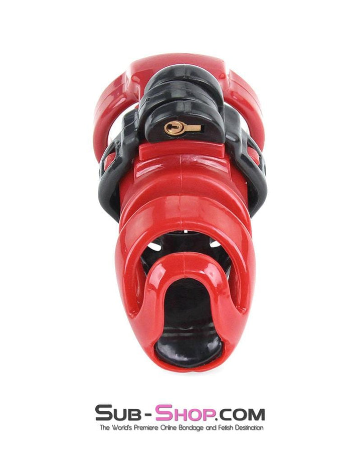 Chastity 9059AE      Long Knight High Security Hinged Locking Male Chastity Device