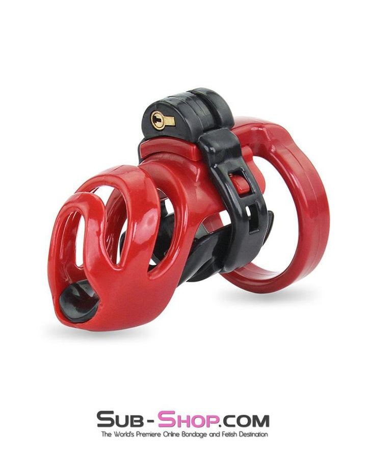 Chastity 9059AE      Long Knight High Security Hinged Locking Male Chastity Device