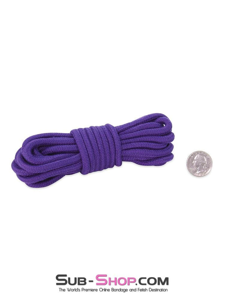 CHECKOUT SPECIAL OFFER 2724M      Rope Bondage Quickie, Purple Bondage And Fetish Cotton Rope -15 feet - SPECIAL OFFER!