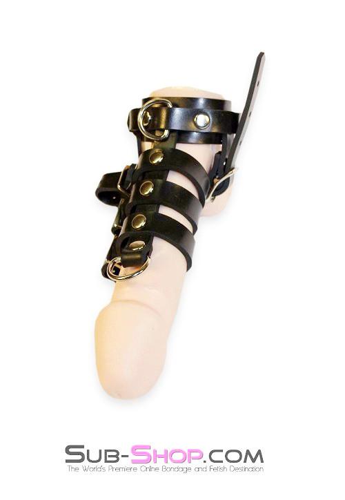 Cock & Ball Strap 0784A      Rubber Buckling Gates of Hell Cock Cage with Lead Ring