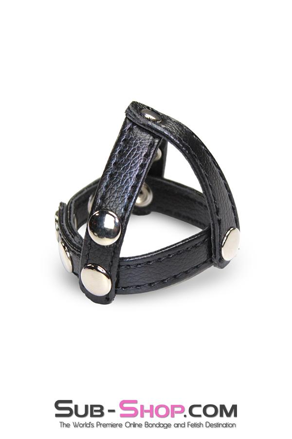 Cock & Ball Strap 1554M      T-Style Cock Ring with Ball Divider Strap