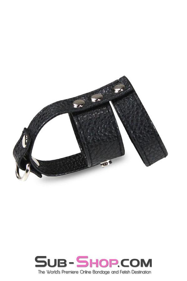 Cock & Ball Strap 3786HS      Leather Ball Stretcher with Cock Ring