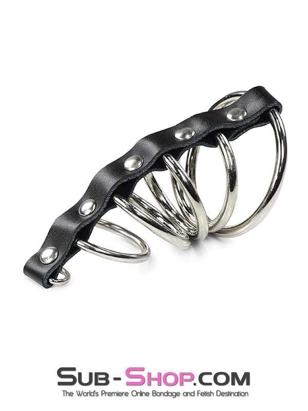 Cock Cage 1878DL      5 Rings Gates of Hell Cock & Ball Bondage Set