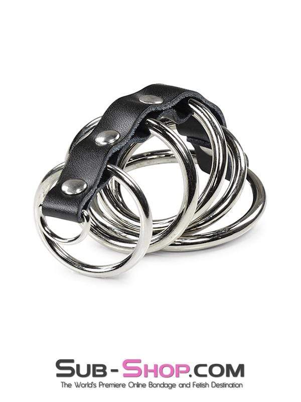 Cock Cage 1878DL      5 Rings Gates of Hell Cock & Ball Bondage Set