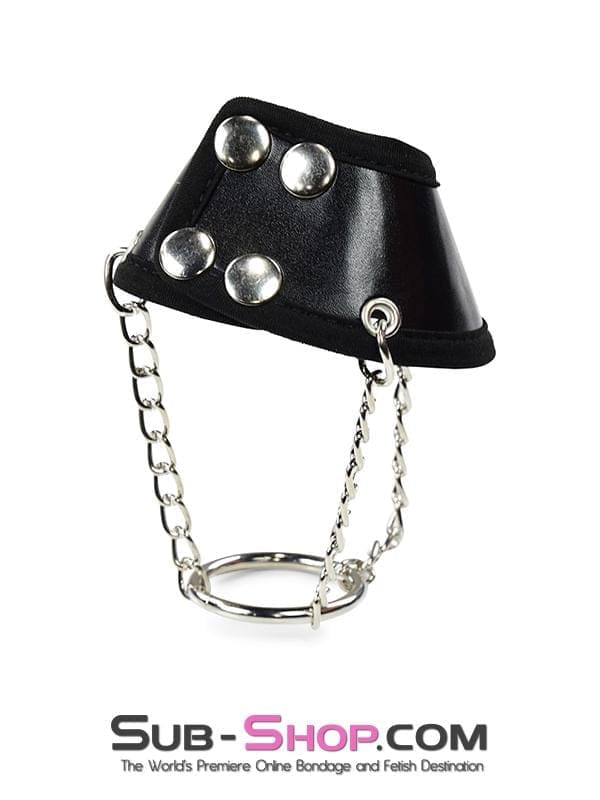 Cock Cage 2224DL       Leatherette Parachute Ball Stretcher