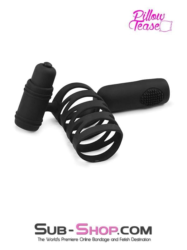 Cock Cage 2228M      Double Bullet Tapper with Silicone Spiral Cock Cage