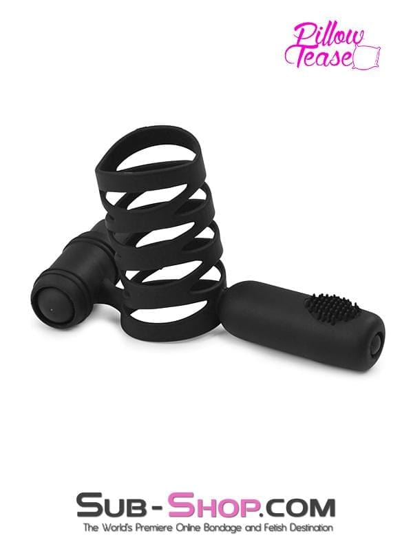 Cock Cage 2228M      Double Bullet Tapper with Silicone Spiral Cock Cage