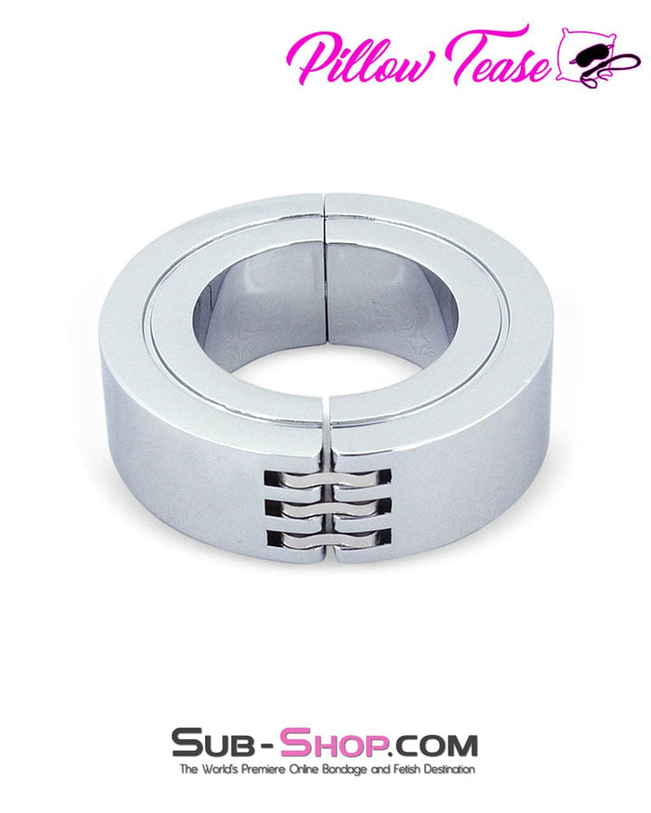 Cock Ring 0434M      Weighted Locking Hinged Stainless Steel Cock Ring