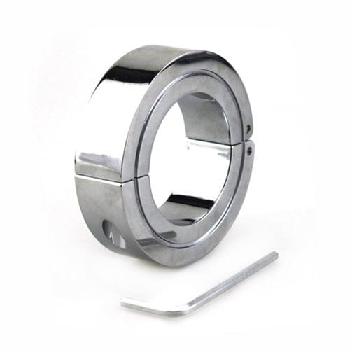 Cock Ring 0434M      Weighted Locking Hinged Stainless Steel Cock Ring