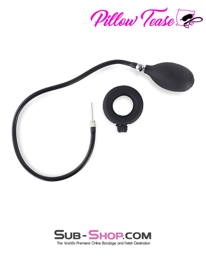Cock Ring 2347DL      Inflatable Rubber Cock Ring With Removable Pump Hose