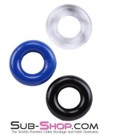 Cock Ring 2379AC       Stay Hard Jelly Cock Ring, Set of 3