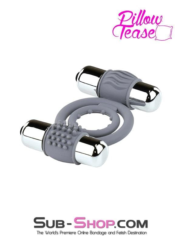 Cock Ring 7003M      Dual Vibe Waterproof Cock And Balls Erection Rings