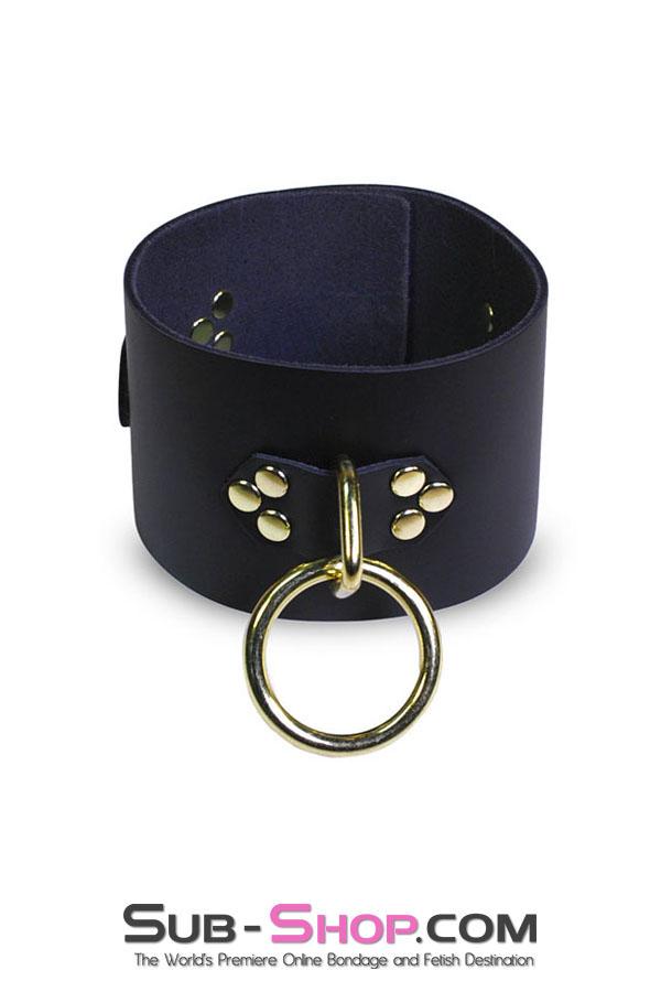 Collar 1651A  Gold Standard Deluxe Black Leather Bondage Posture Collar