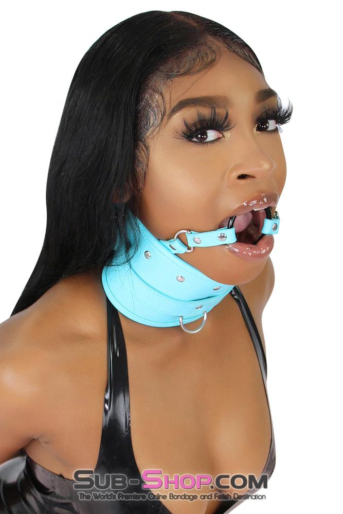 Collar 1882MQ      Diamond Blue Posture Collar with Ring Gag