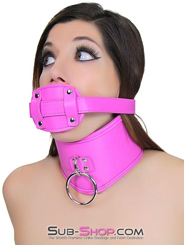 Collar 5780RS      Adoration Hot Pink Bondage Posture Training Collar