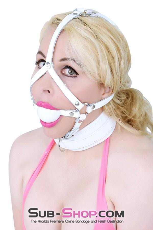 Collar 7251RS      Corrupt Me White Padded Bondage Collar and Leash Set