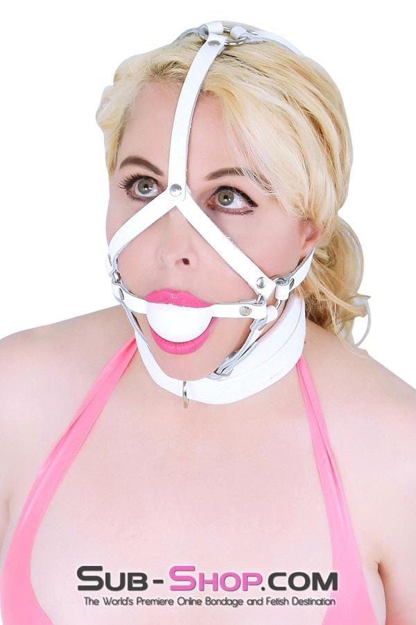 Collar 7251RS      Corrupt Me White Padded Bondage Collar and Leash Set