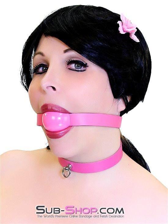 Collar 7272A      Hot Pink Leather Kitten Collar