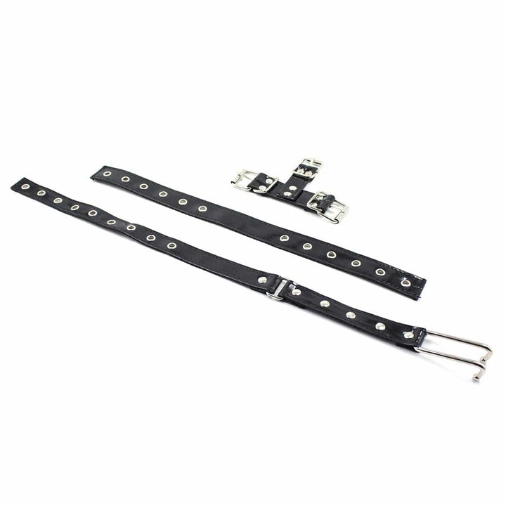 Collar 8919DL      Haughty Slave Patent Vinyl Chrome Nose Hook & Collar Set
