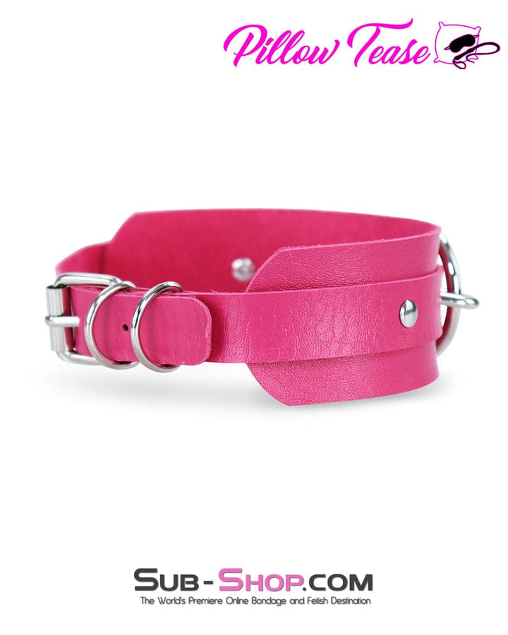 Collar 9911DL      Hot Pink Thin Single Ring Bondage Fashion Collar