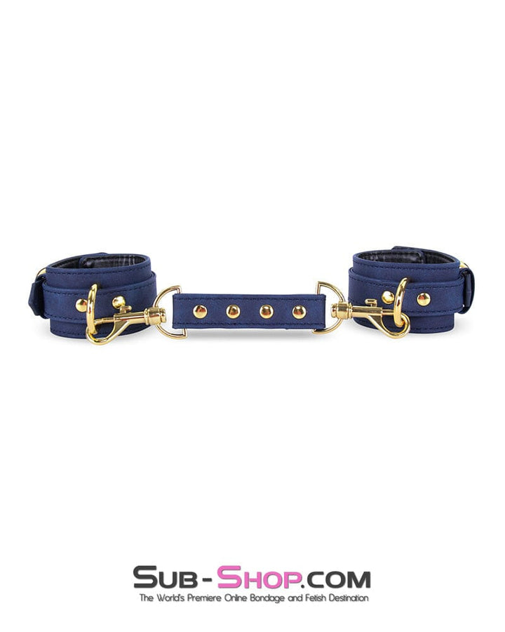 Cuffs 2109M      Midnight Blue Padded Supple Wrist Bondage Cuffs